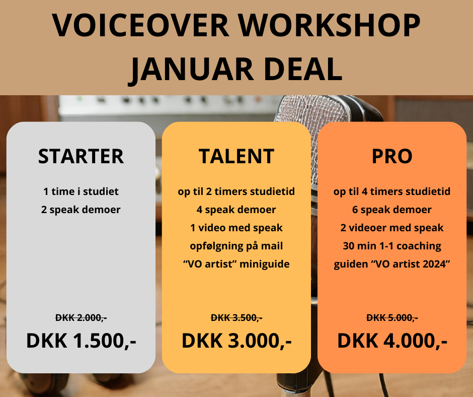 Min første “PRO” voiceover workshop!